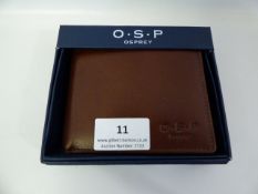 *O.S.P OSPREY MEN'S WALLET - BROWN