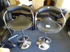 *BLK GASLIFT BARSTOOL 2PK