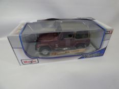 *MAISTO 1:18 SE MODEL CAR JEEP WRANGLER