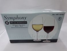 *BREAK RESISTANT WINE GLASSES 8PK