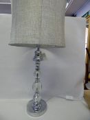 *MARMONDE CHROME TABLE LAMP WITH SHADE