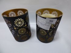 *FLAMELESS LED CANDLES & HOLDERS 2PK