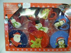 *XMAS MUG/PLATES 8PCE SET