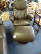 *HARRISON RECLINER/OTTOMAN STRESS LESS STYLE CHAIR WITH FOOTSTOOL
