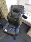 *BLACK LEATHER MANAGERS CHAIR