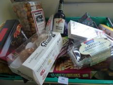 *Basket Containing Assorted Foodstuffs Including Cakes, Ciders, Short Breads etc