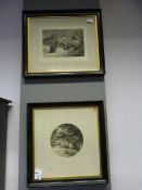 2 Ornithological Signed Prints in Ebonized Frames
