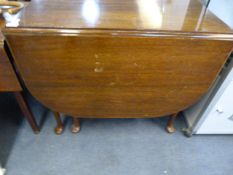 Mahogany Drop Leaf Table on Cabriole Legs