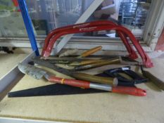 Assorted Hand Tools, Bow Saws etc