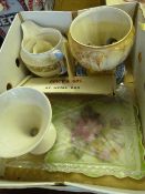 Box containing Assorted Decorative Pottery - Jugs etc
