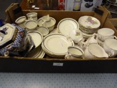 Box containing Heathcote & Queen Ann Tea and Coffee Services