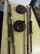 4 Boat Fishing Rods & 2 Reels