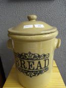Glazed Stoneware Bread Crock