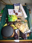 *Box containing Mixed Groceries including Marinades - Olive Bread - Chocolate Cake Mix - Turkish