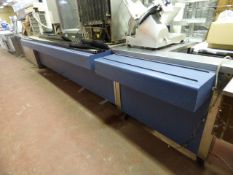 *Blue and Stainless Steel Cafeteria Serve over Counter with Point of Sale Unit