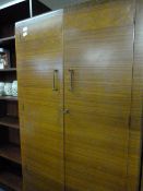 Golden Key Walnut Double Door Wardrobe