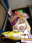 *Box containing Mixed Groceries including Marinades - Olive Bread - Chocolate Cake Mix - Turkish