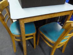 Formica Topped 1950's Style Table with 2 Chairs