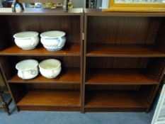 Pair of Open Fronted Book Shelves in Mahogany Finish