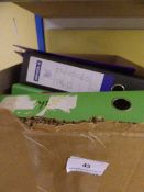 Box containing Assorted Lever Arch Folders
