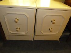 Pair of Bedside Cabinets with Porcelain Knobs