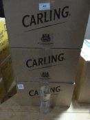 4 Boxes of Branded Glasses - Carling