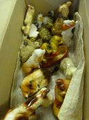 Box containing Assorted Foreign Dog Ornaments
