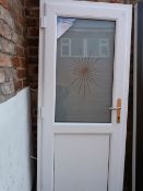 *6ft 8 x 2ft 8 UPVC Glazed Door - White