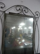 Wrought Iron Framed Mirror