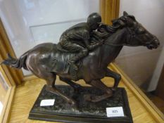 Bronzed Horse and Jockey