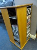 Golden Oak CD Storage Unit containing Assorted Classical CDs