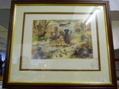 Limited Edition Signed Print by Gillian Camis - Job Satisfaction