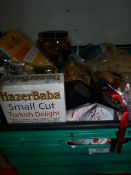 *Mixed box of Groceries containing Ciders - Popcorn - Marinades - Peanut Butter Pretzels etc