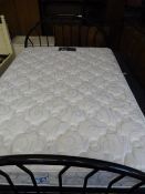 Tubular Steel Black Bed with Silent Night Mattress