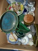 Box containing Assorted Collectable China - Lilliput Cottages etc