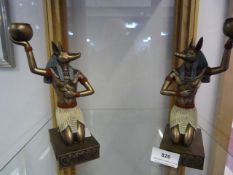 Pair of Egyptian Candle Sticks