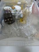Box containing Assorted Cut Glass - Decorative Ware etc