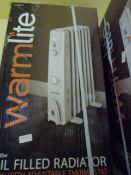 Warm Light Oil Filled 1500w Radiator