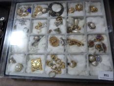 Box containing Costume Jewellery