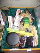 *Box containing Mixed Groceries including Marinades - Olive Bread - Chocolate Cake Mix - Turkish
