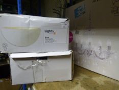 *Simulated Crystal Chandelier & 2 Wall Lights