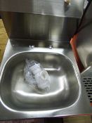 *Ace Catering Stainless Steel Wash Hand Basin with Splash Back Ref E17