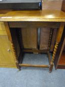 Oak Window Table on Barley Twist Legs