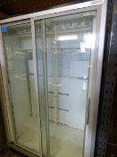 Helkama Display Refrigerator Enclosed by Double Sliding Doors