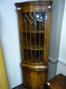 Mahogany Corner Cabinet with Glazed Door