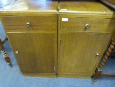 Pair of Walnut Bedside Cabinets