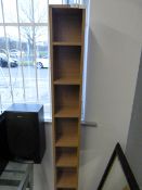 Free Standing CD Storage Unit in Light Oak Finish