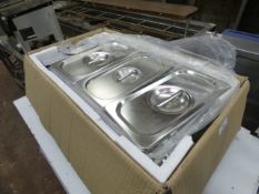 *Ace Catering 3 Pot Stainless Steel Bain Marie