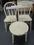 3 Painted Kitchen Chairs