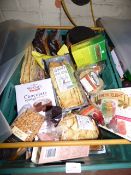 *Box containing Mixed Groceries including Marinades - Olive Bread - Chocolate Cake Mix - Turkish